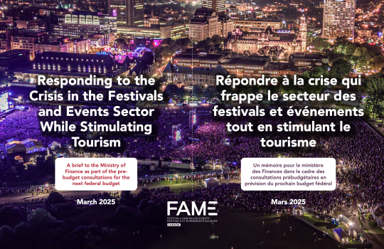 Répondre à la crise qui frappe le secteur des festivals et événements tout en stimulant le tourisme